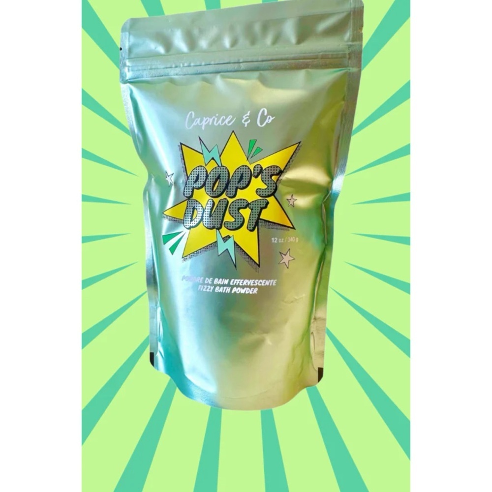 🛁🫧Caprice & Co Pop's Dust Fizzy Green Bath Powder Brand new in bag Vegan🛁🫧
